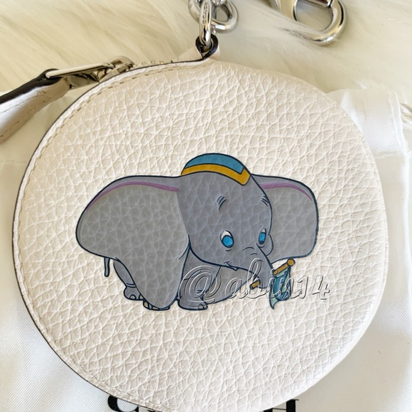NWT Coach x Disney Round Leather Coin Case Pouch - Picture 2 of 6